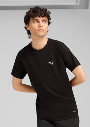 PUMA Siyah Erkek Bisiklet Yaka T-shirt