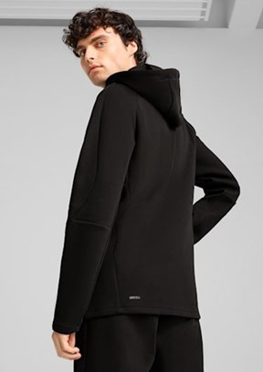 PUMA EVOSTRIPE Full-Zip Siyah Erkek Kapüşonlu Sweatshirt