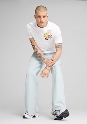 PUMA Graphics Icon Beyaz Unisex Baskılı T-shirt