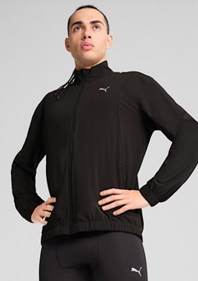 PUMA Run Velocity Siyah Unisex Baskılı Ceket
