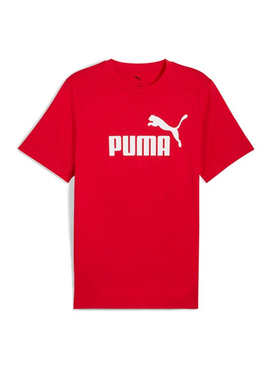 PUMA Kırmızı Unisex Ess No. 1 Logo Baskılı T-Shirt