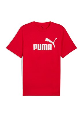 PUMA Kırmızı Unisex Ess No. 1 Logo Baskılı T-Shirt