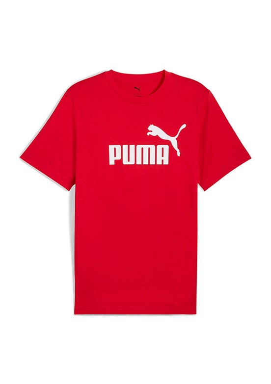 PUMA Kırmızı Unisex Ess No. 1 Logo Baskılı T-Shirt