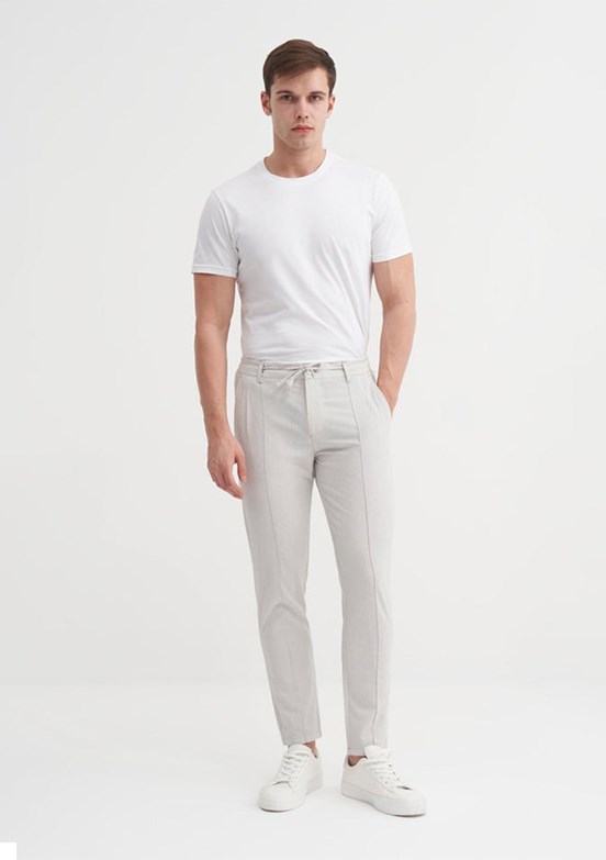 CAZADOR Caz 0026 - 25YCEED00026 Erkek Beyaz Jogger Pantolon