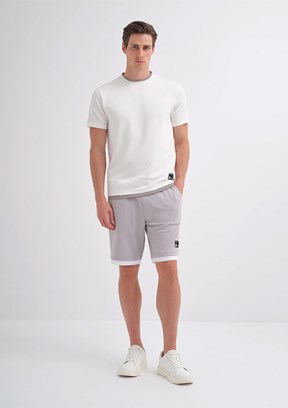 CAZADOR Caz 4003 - 25YCEEO04003 Erkek Beyaz Bisiklet Yaka T-Shirt