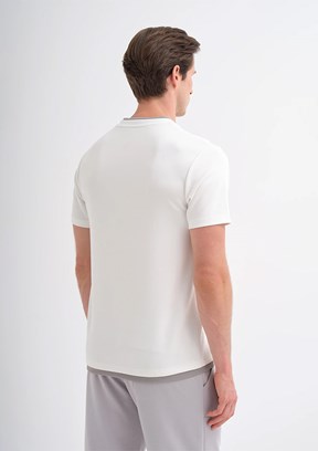 CAZADOR Caz 4003 - 25YCEEO04003 Erkek Beyaz Bisiklet Yaka T-Shirt