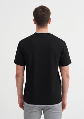 CAZADOR Caz 4003 - 25YCEEO04003 Erkek Siyah Bisiklet Yaka T-Shirt