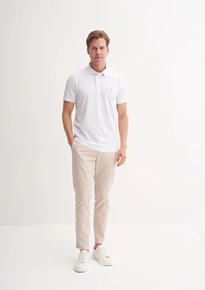 CAZADOR Beyaz Erkek Polo Yaka T-shirt