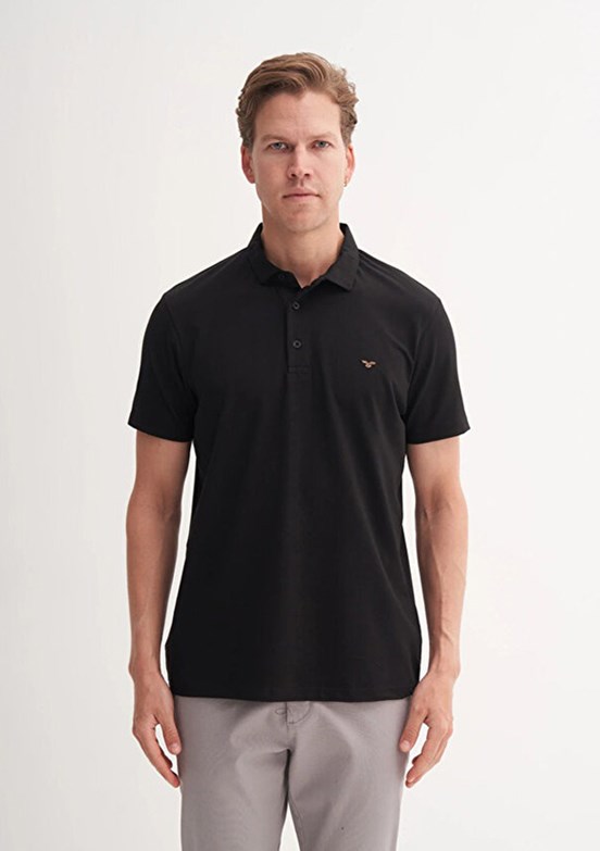 CAZADOR Caz 4008 Erkek Siyah Polo Yaka T-Shirt