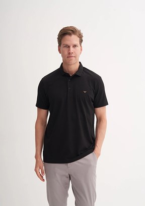 CAZADOR Siyah Erkek Polo Yaka T-shirt