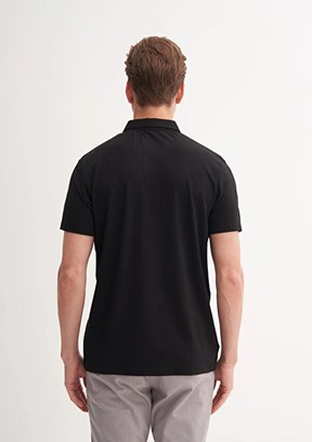 CAZADOR Caz 4008 Erkek Siyah Polo Yaka T-Shirt