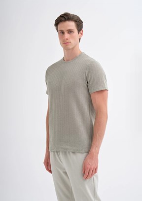 CAZADOR Açık Haki Erkek Bisiklet Yaka T-shirt