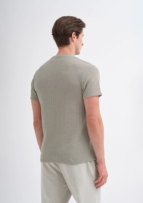 CAZADOR Açık Haki Erkek Bisiklet Yaka T-shirt