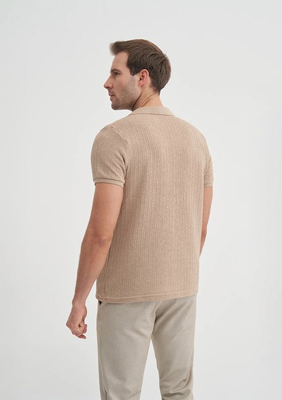CAZADOR Kum Rengi Erkek Polo Yaka T-shirt