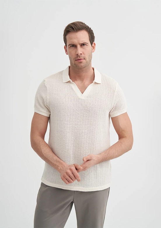 CAZADOR Ekru Erkek Polo Yaka T-shirt