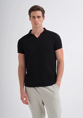 CAZADOR Siyah Erkek Polo Yaka T-shirt
