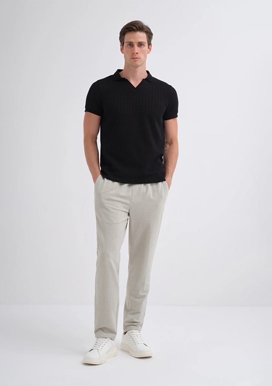 CAZADOR Siyah Erkek Polo Yaka T-shirt