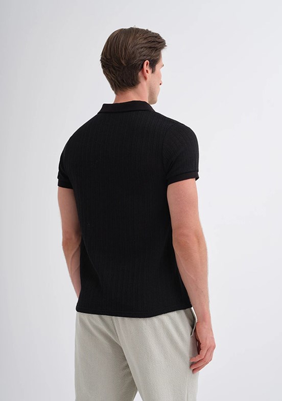 CAZADOR Siyah Erkek Polo Yaka T-shirt