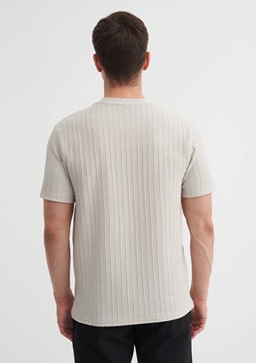 CAZADOR Açık Gri Erkek Bisiklet Yaka T-shirt