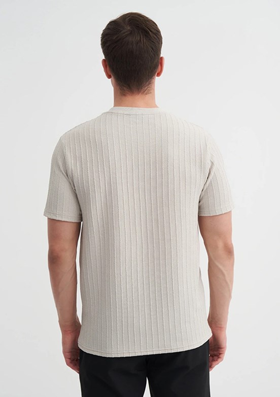CAZADOR Açık Gri Erkek Bisiklet Yaka T-shirt