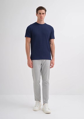 CAZADOR Lacivert Erkek Bisiklet Yaka T-shirt