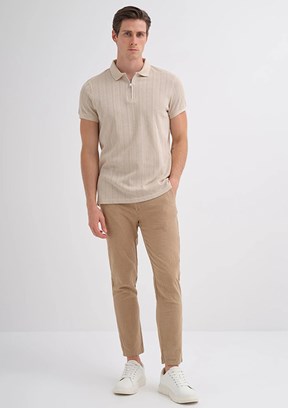 CAZADOR Bej Erkek Polo Yaka T-shirt
