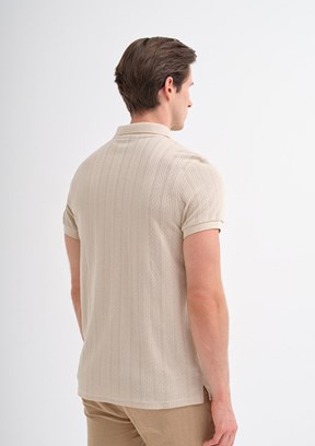 CAZADOR Caz 4122 - 25YCEEO04122 Erkek Bej Polo Yaka T-Shirt