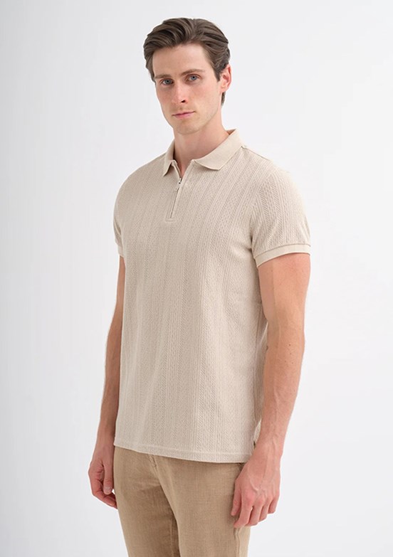 CAZADOR Bej Erkek Polo Yaka T-shirt