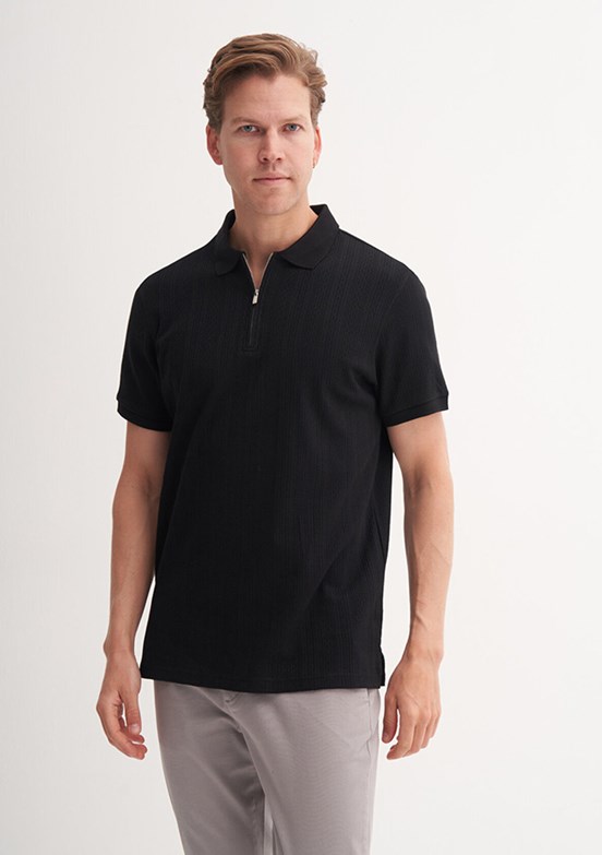 CAZADOR Siyah Erkek Polo Yaka T-Shirt