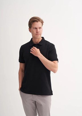 CAZADOR Siyah Erkek Polo Yaka T-shirt