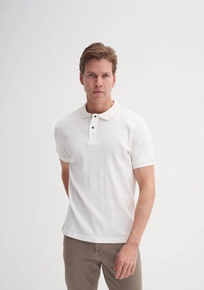 CAZADOR Caz 4164 Erkek Beyaz Polo Yaka T-Shirt