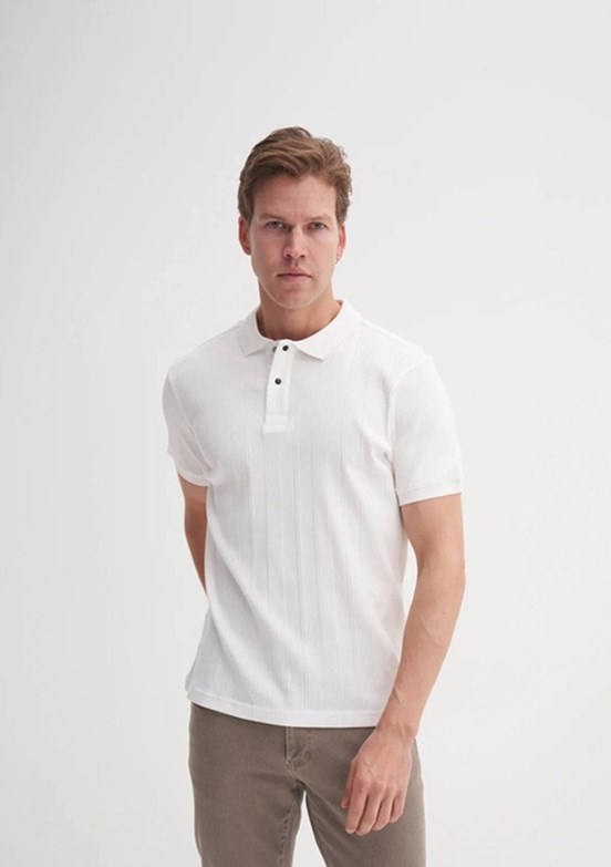 CAZADOR Caz 4164 Erkek Beyaz Polo Yaka T-Shirt