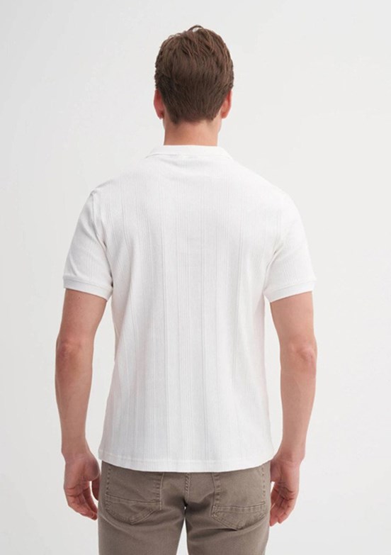 CAZADOR Caz 4164 Erkek Beyaz Polo Yaka T-Shirt