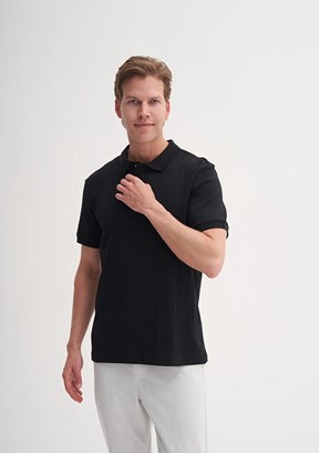 CAZADOR Siyah Erkek Polo Yaka T-shirt