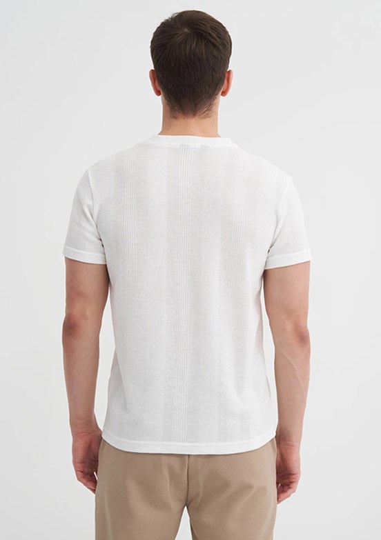 CAZADOR Ekru Erkek Bisiklet Yaka T-shirt