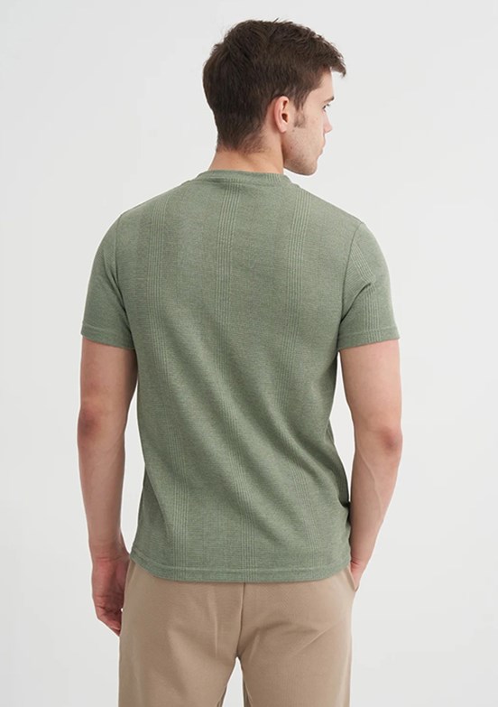 CAZADOR Açık Haki Erkek Bisiklet Yaka T-shirt