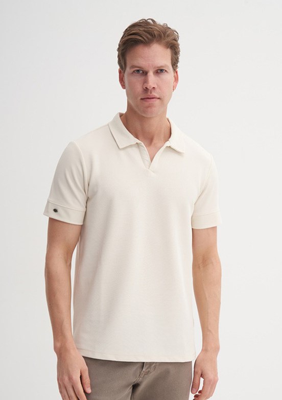 CAZADOR Caz 4201 Erkek Bej Polo Yaka T-Shirt