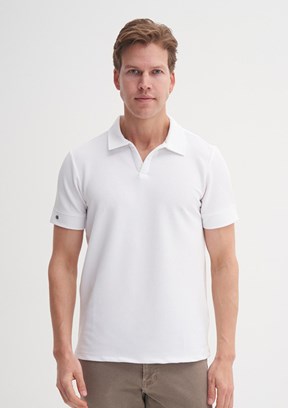 CAZADOR Caz 4201 - 25YCEEO04201 Erkek Beyaz Polo Yaka T-Shirt