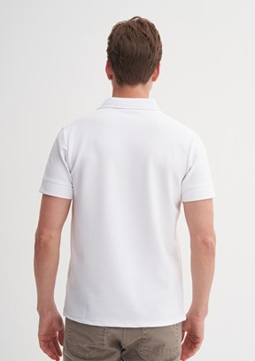 CAZADOR Caz 4201 - 25YCEEO04201 Erkek Beyaz Polo Yaka T-Shirt