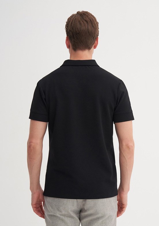 CAZADOR Caz 4201 - 25YCEEO04201 Erkek Siyah Polo Yaka T-Shirt