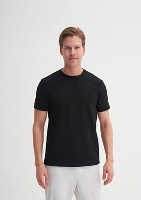 CAZADOR Siyah Erkek Bisiklet Yaka T-shirt