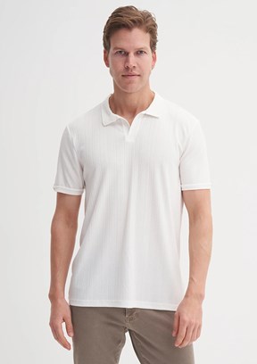 CAZADOR Beyaz Erkek Polo Yaka T-Shirt