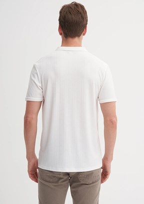 CAZADOR Beyaz Erkek Polo Yaka T-Shirt