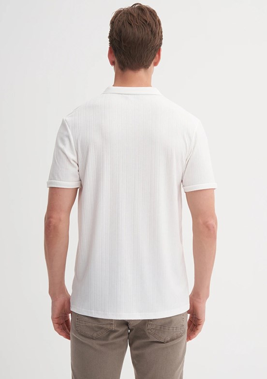 CAZADOR Beyaz Erkek Polo Yaka T-Shirt