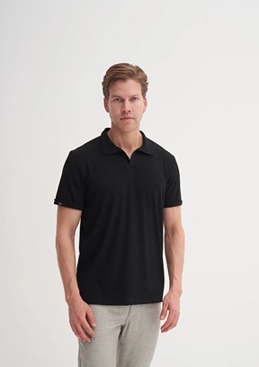 CAZADOR Siyah Erkek Polo Yaka T-shirt