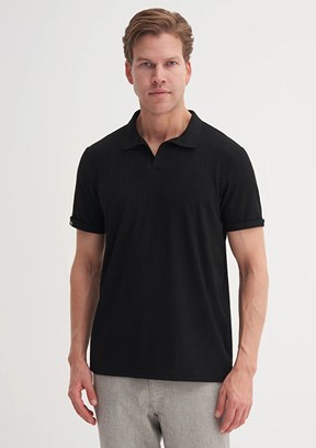 CAZADOR Siyah Erkek Polo Yaka T-shirt