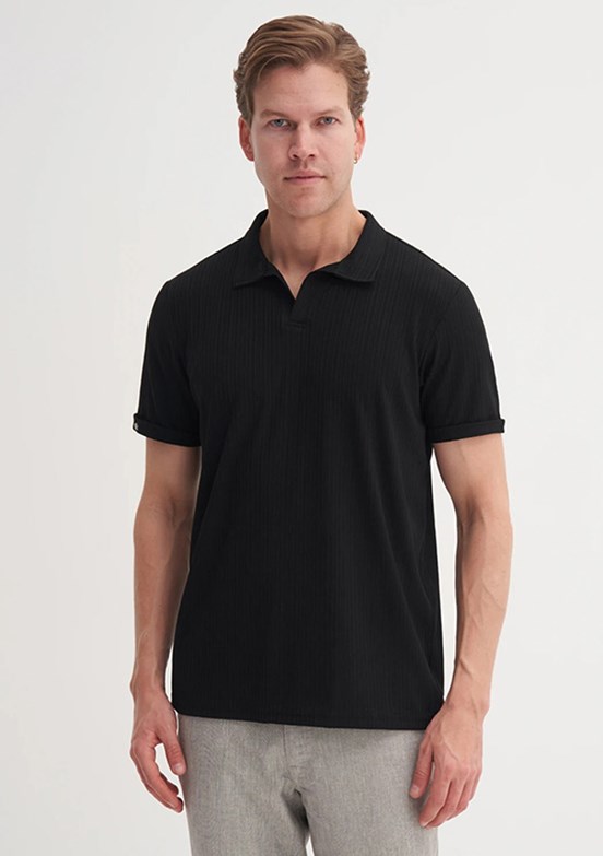 CAZADOR Siyah Erkek Polo Yaka T-shirt