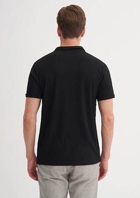 CAZADOR Siyah Erkek Polo Yaka T-shirt