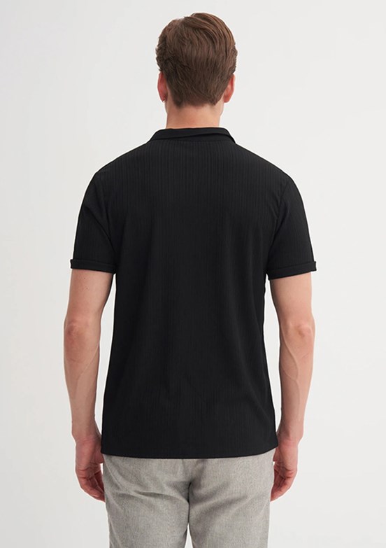 CAZADOR Siyah Erkek Polo Yaka T-shirt