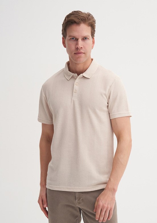 CAZADOR Caz 4222 Erkek Bej Polo Yaka T-Shirt